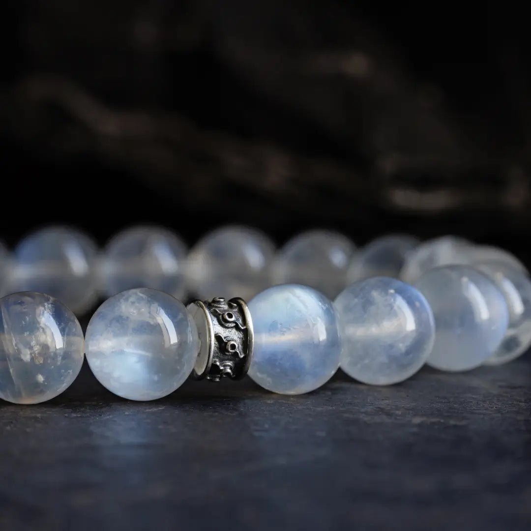 Rainbow White Moonstone Bracelet IV (8mm)