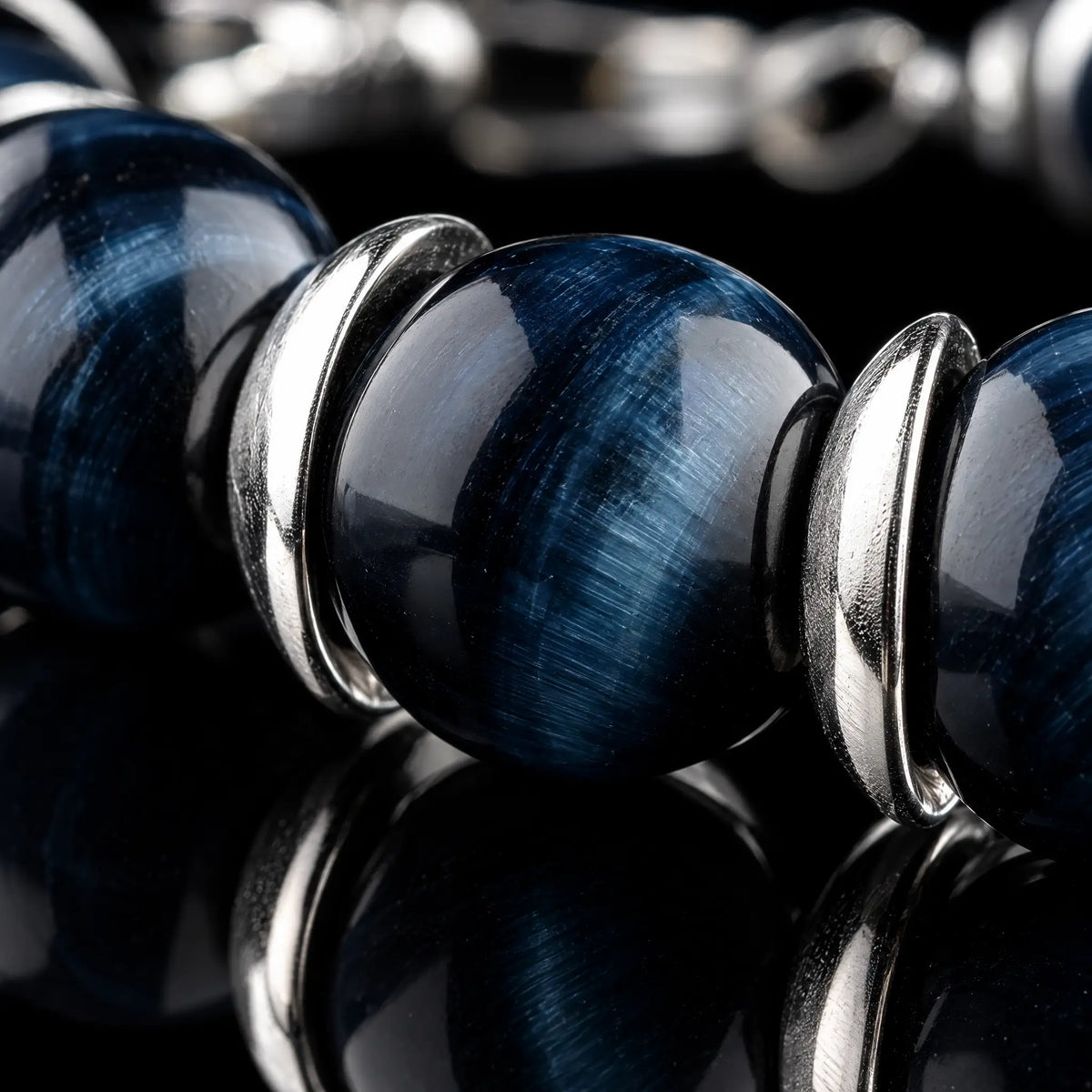 Blue Tiger Eye Bracelet V (10mm)