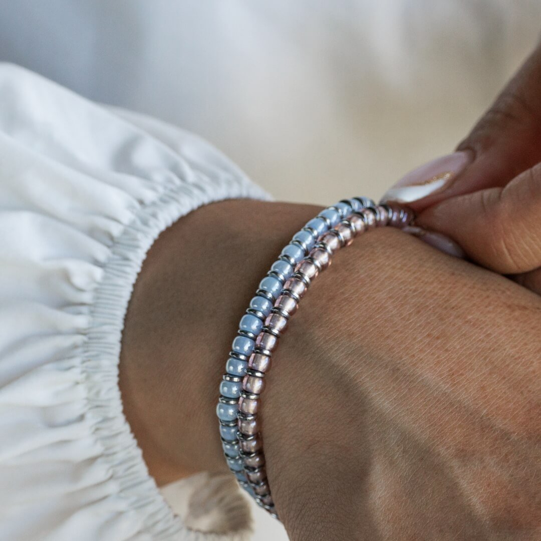 Hematite - Pink Bracelet I (4mm)