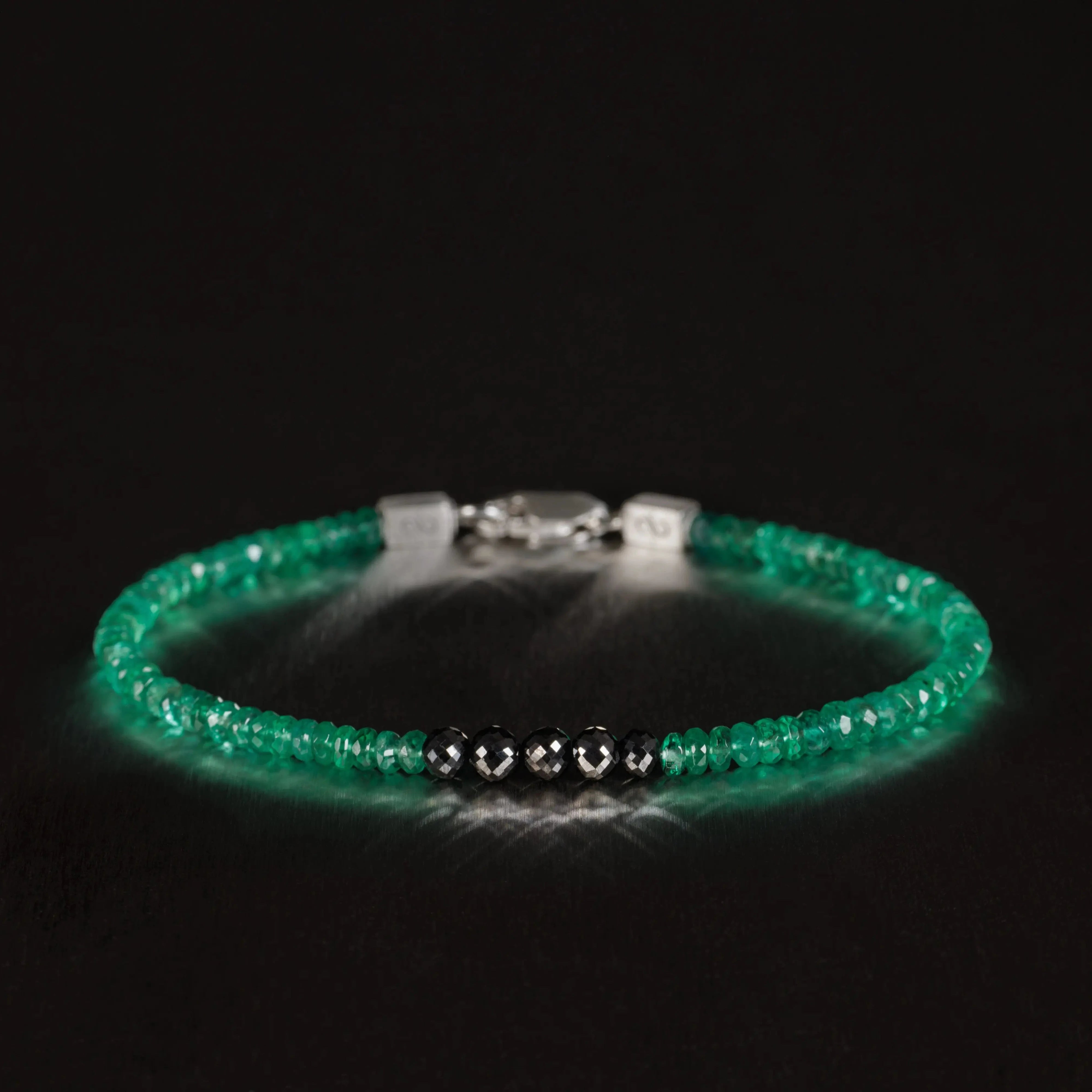 Black Diamond - Emerald Bracelet III (3-4mm)