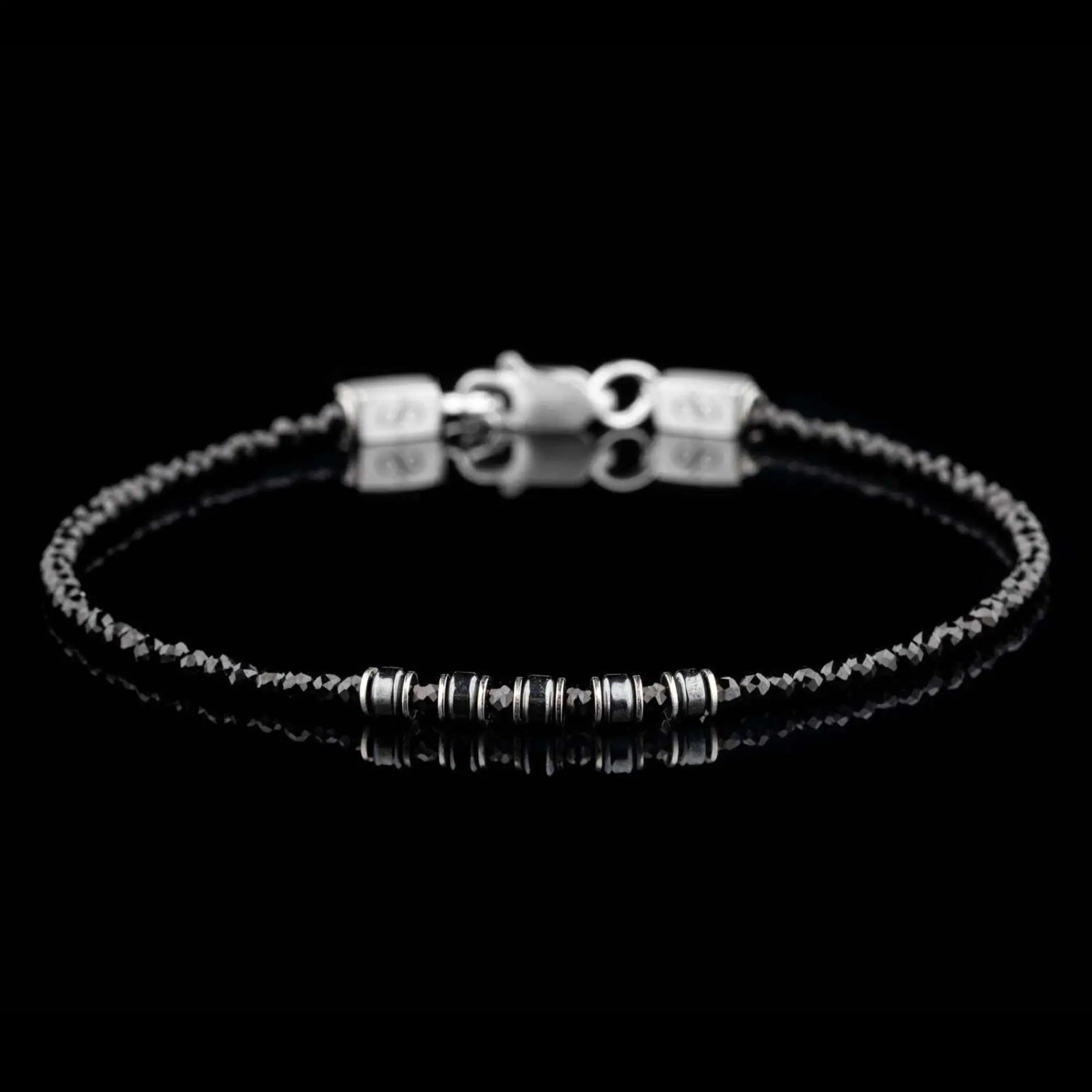 Black Spinel Bracelet V (2mm)