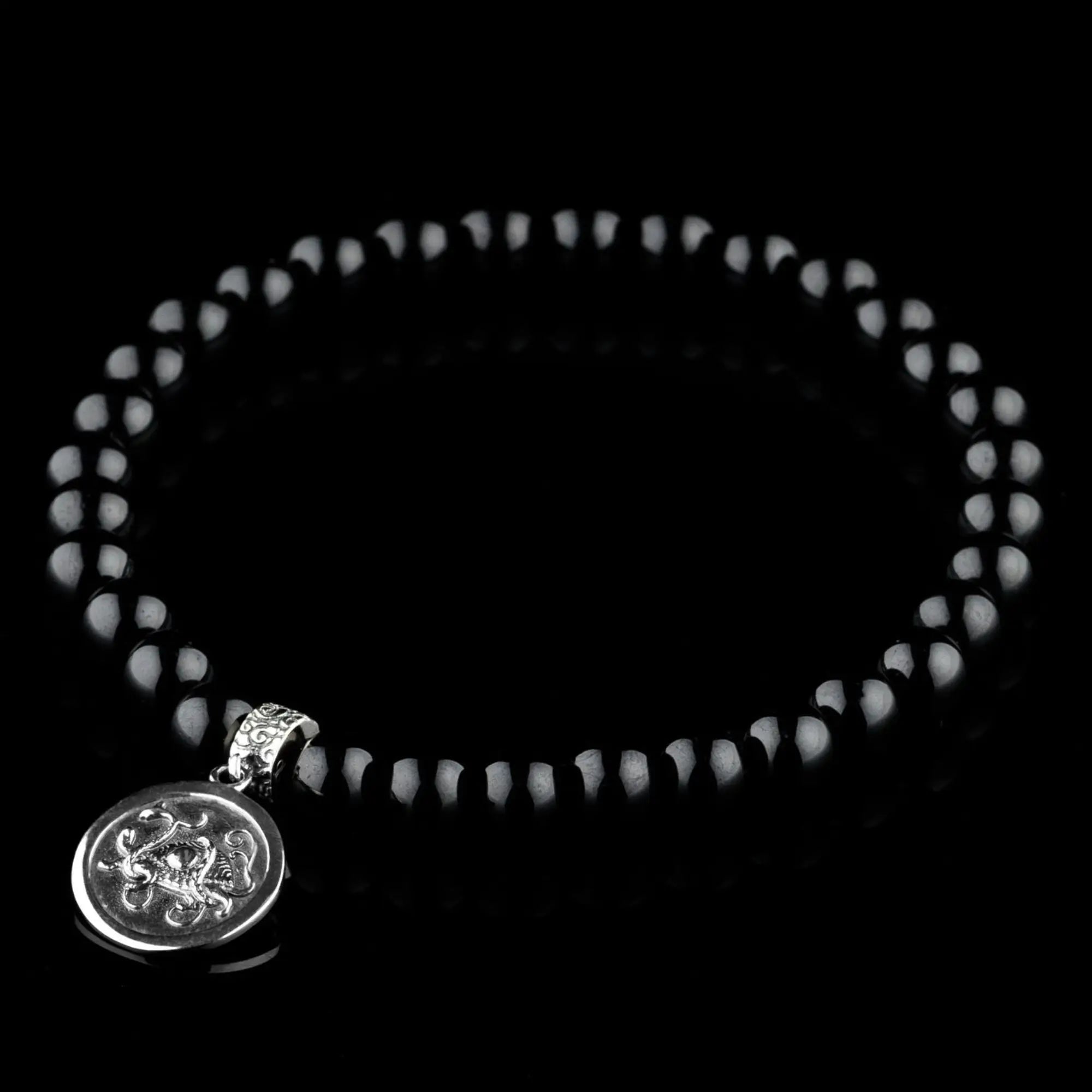 Turmalina Negra - Pulsera de Tortuga Negra (6mm)