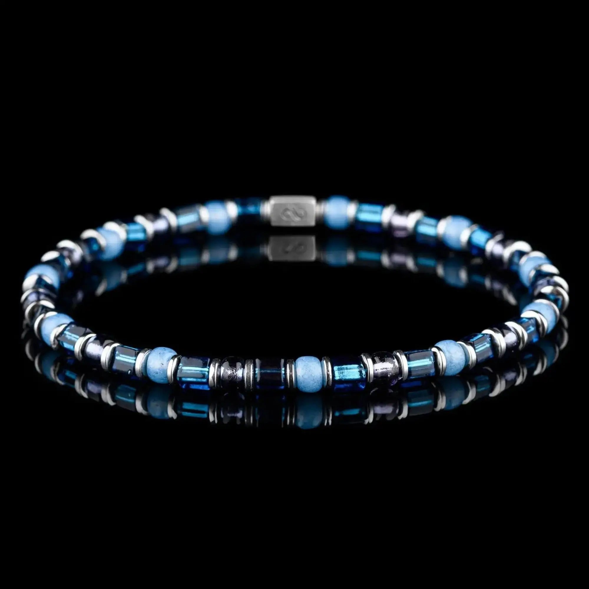 Hämatit - Mehrfarbiges Blaues Armband I (4mm)