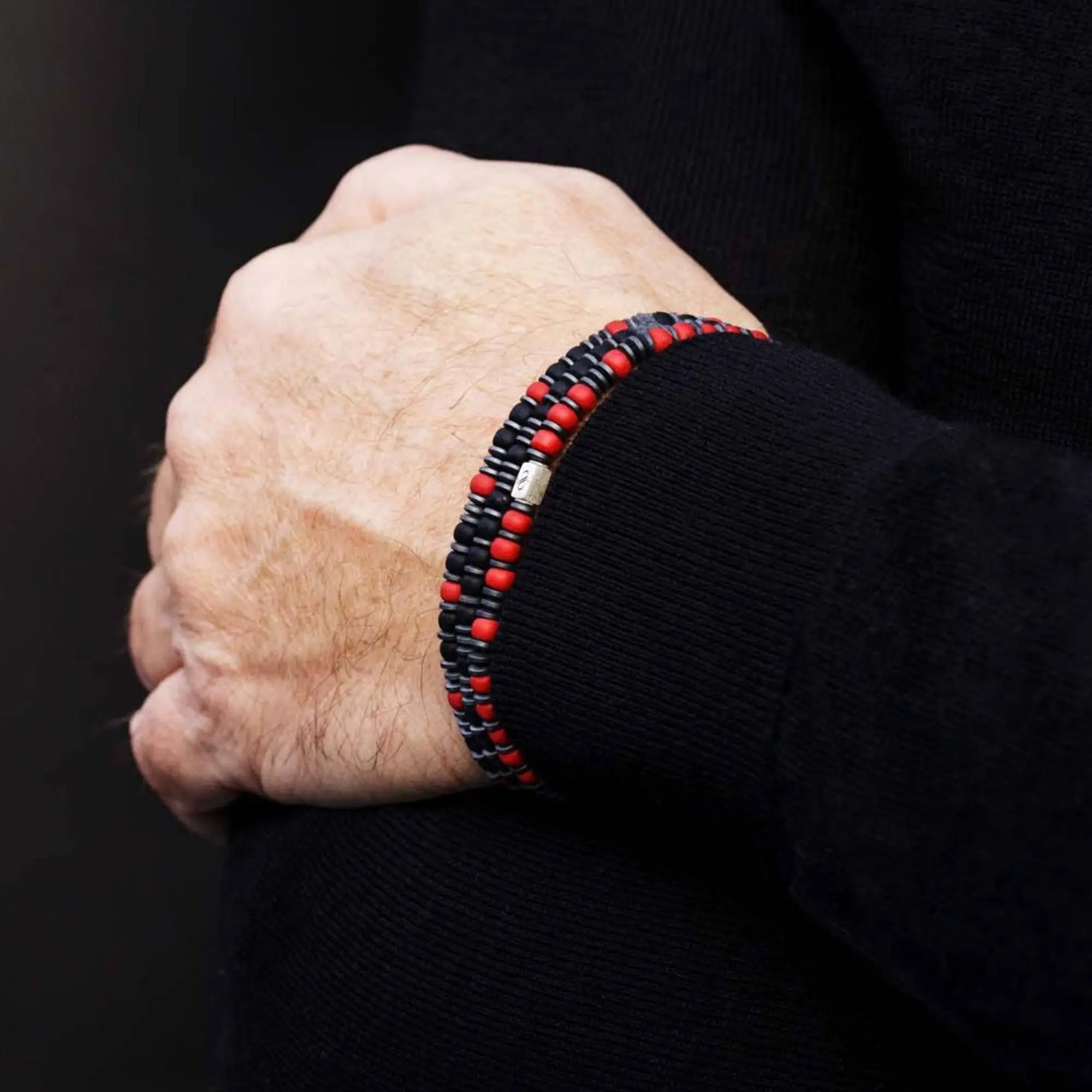 Hematite - Red Bracelet VII (4mm)