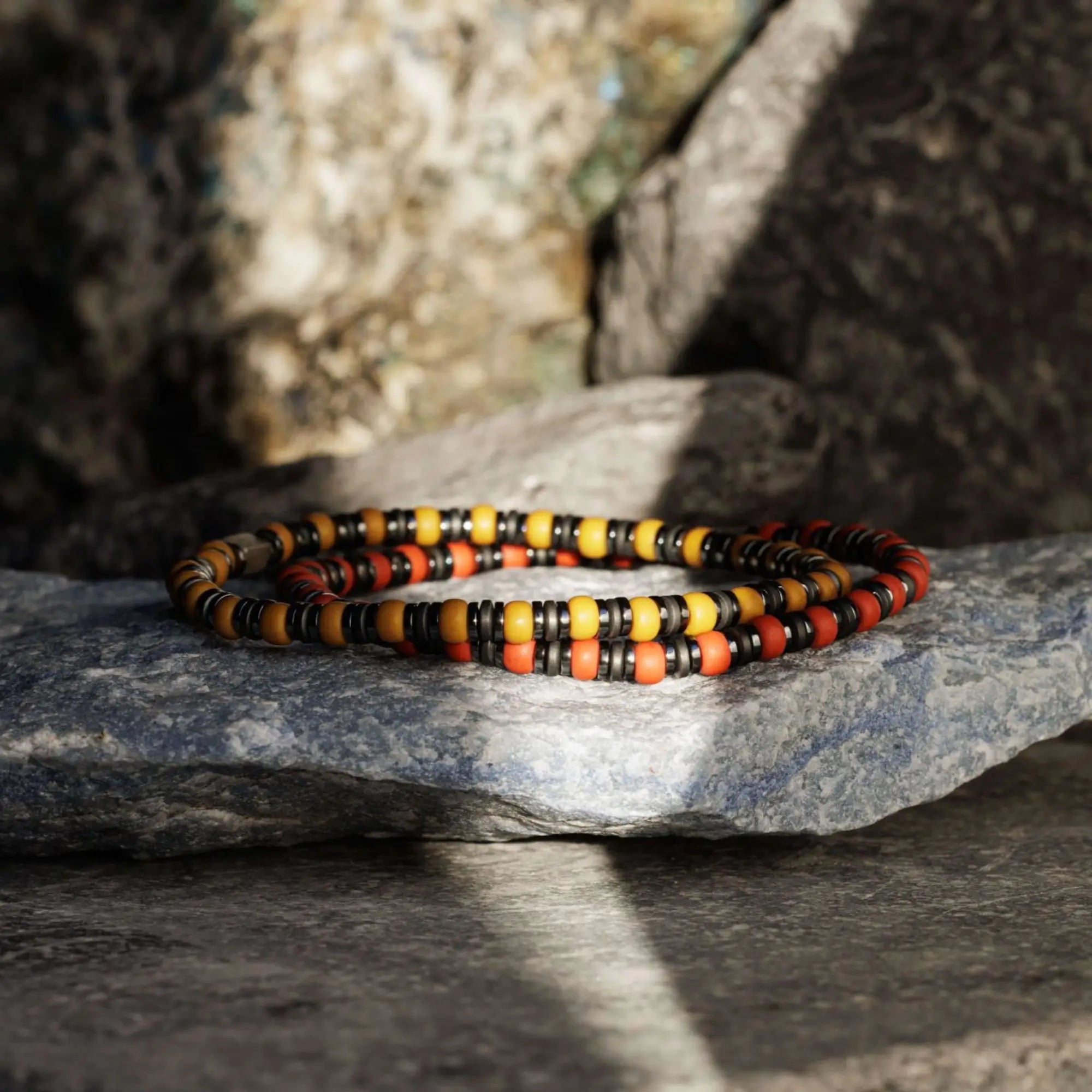 Hematite - Orange Bracelet XV (4mm)