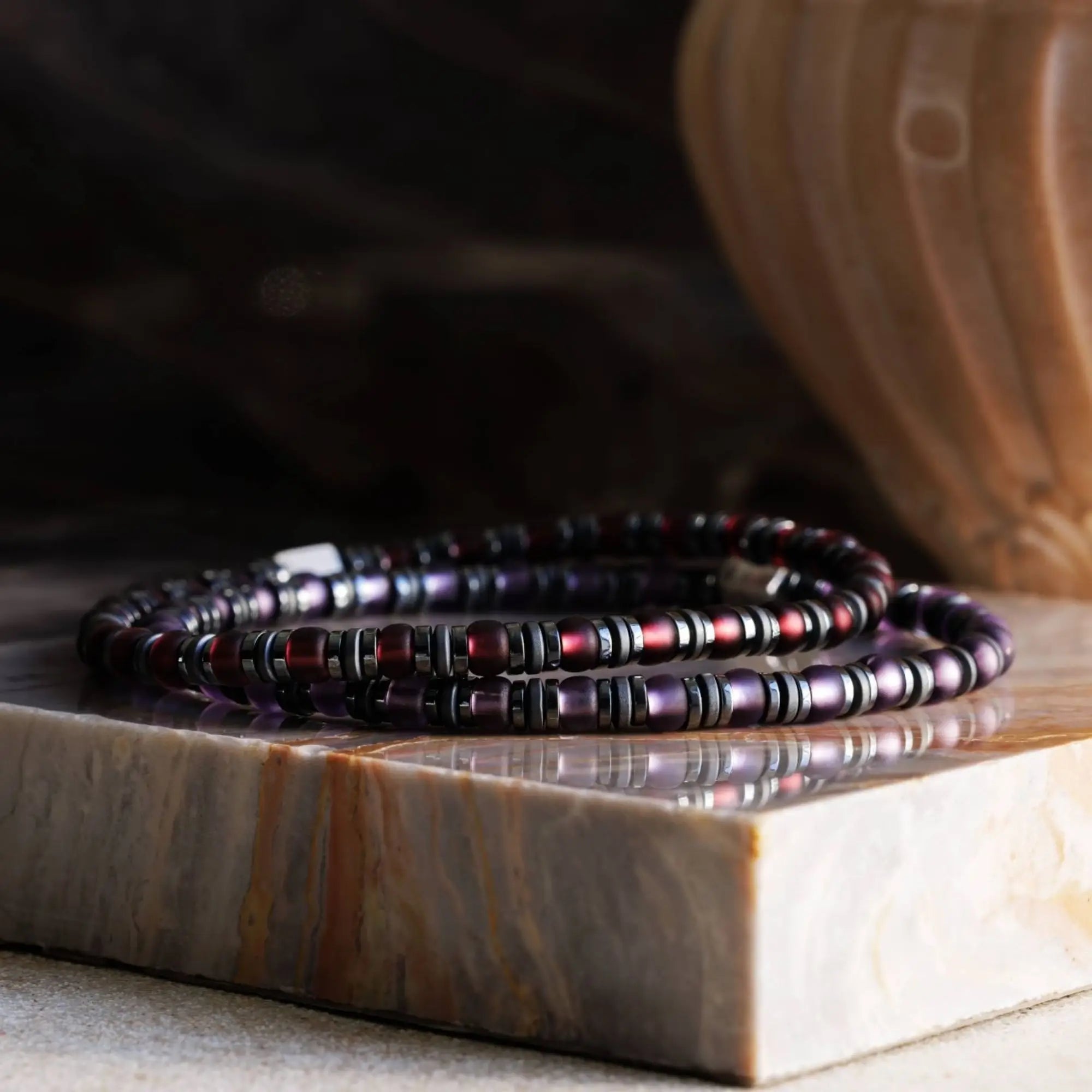 Hematite - Purple Bracelet XXI (4mm)