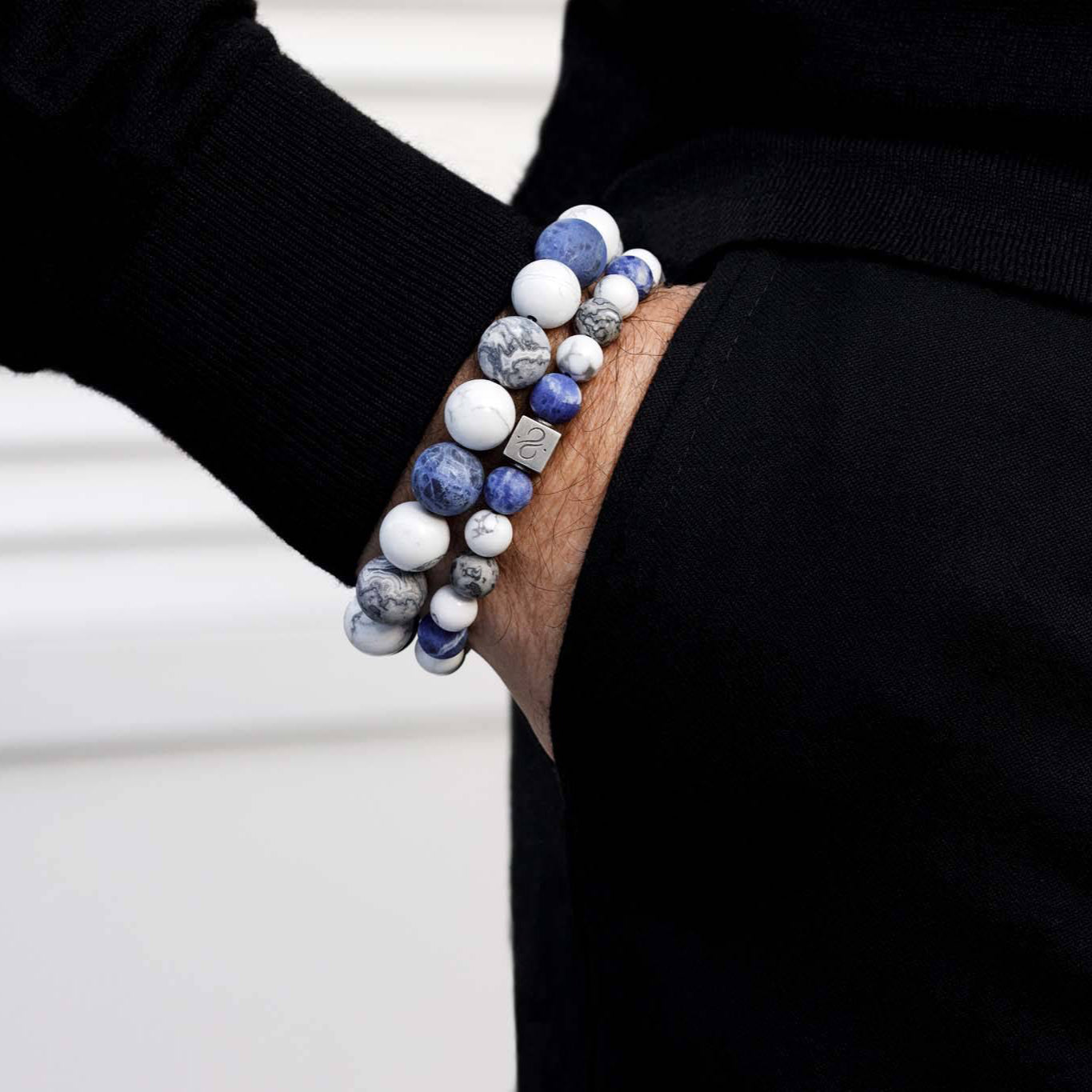 Classic Mixed Quattuor, 8mm, Silver bracelet (534920495163)