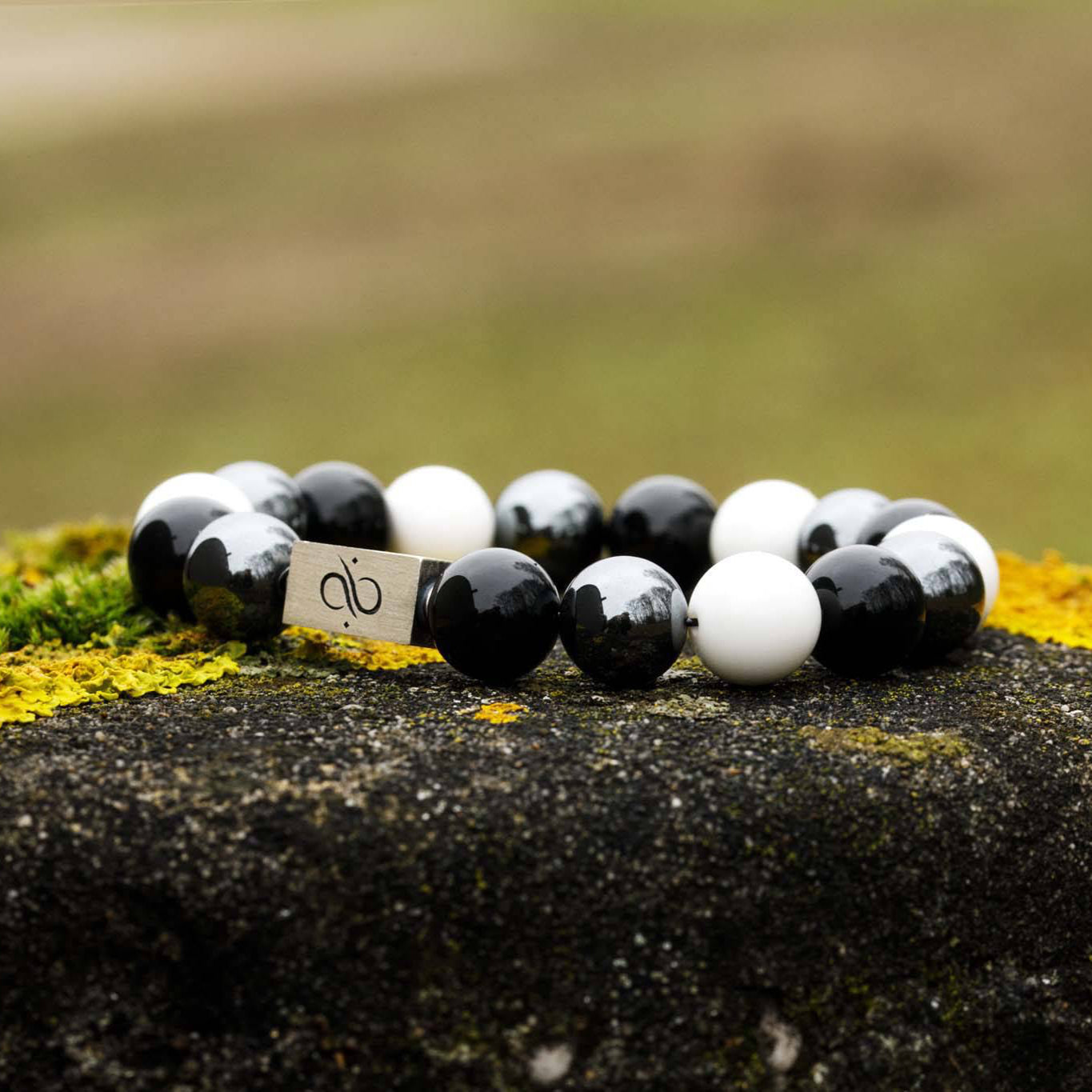 Classic Tridacna Mixed, 12mm, Silver bracelet (6837636792374)